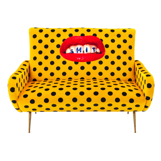 Sh*t Two Seater Sofa | Seletti Wears Toiletpaper | Yellow