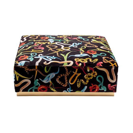 Snakes Modular Pouf | Seletti Wears Toiletpaper | Black