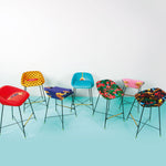 Snakes Padded High Bar Stool | Seletti Wears Toiletpaper | Black