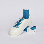 Manhattan Metallic Blue Shoelaces | 120cm
