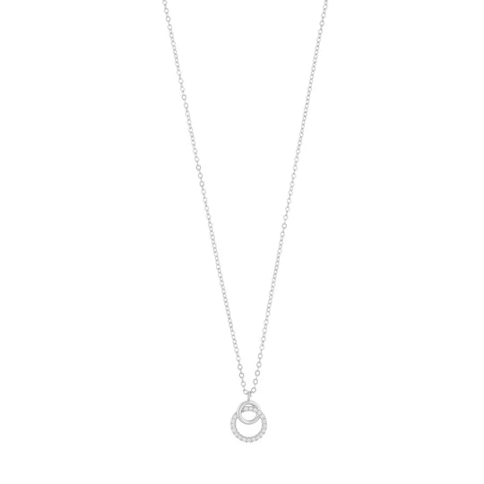 Ace Infinity Pendant Necklace | Silver Plated with Cubic Zirconia