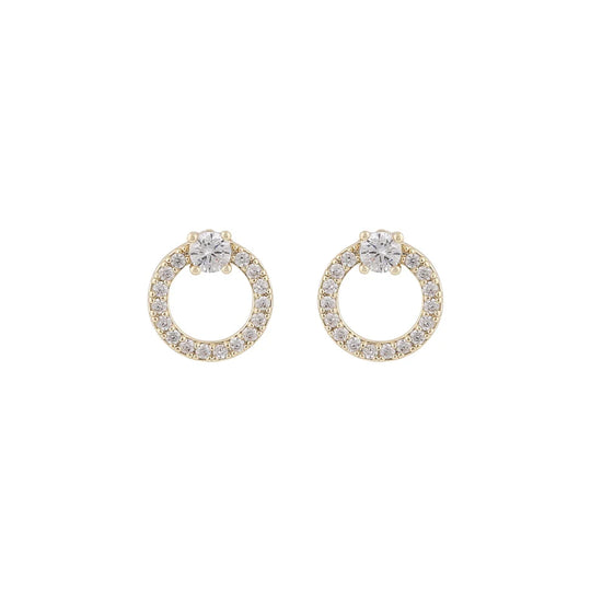 Ace CZ Ring Earrings | Gold Plated