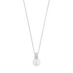 Adriana Pearl Pendant Necklace | Silver Plated | 42cm