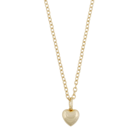 Card Heart Pendant Necklace | Gold Plated | 42cm