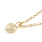 Card Heart Pendant Necklace | Gold Plated | 42cm