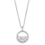 Copenhagen Pendant Necklace | Silver Plated with Cubic Zirconia