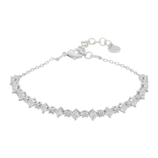 Copenhagen Small Stone Bracelet | Silver Plated with Cubic Zirconia