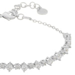 Copenhagen Small Stone Bracelet | Silver Plated with Cubic Zirconia
