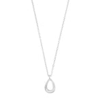 Deia Drop Pendant Necklace | Silver Plated