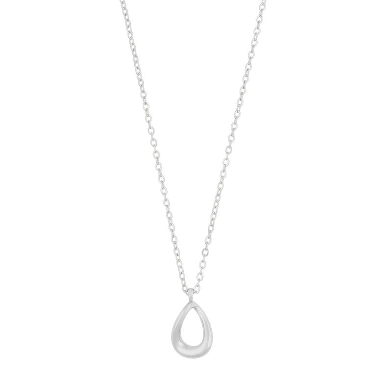 Deia Drop Pendant Necklace | Silver Plated