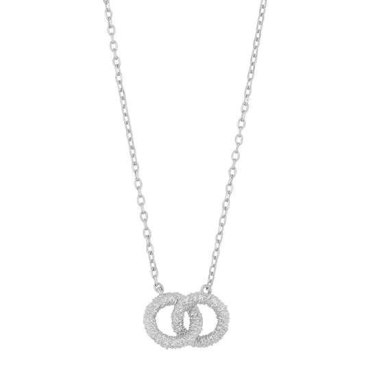 Gisele Textured Infinity Necklace | Silver Plated
