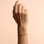 Kitty Abstract Connected Bracelet | Gold Plated