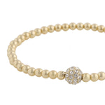 Mysk Elastic Beaded Bracelet | Gold Plated