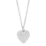 North Heart Pendant Necklace | Silver Plated with Cubic Zirconia