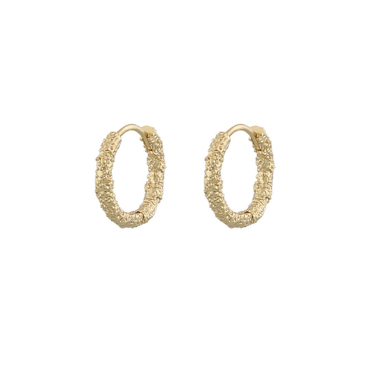 Palma Abstract Hoop Earrings | Gold Plated