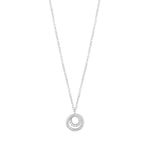 Paris Spiral Ring Pendant Necklace | Silver Plated