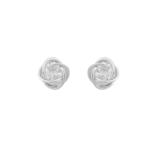 Sevilla Gemstone Twist Earrings | Silver Plated