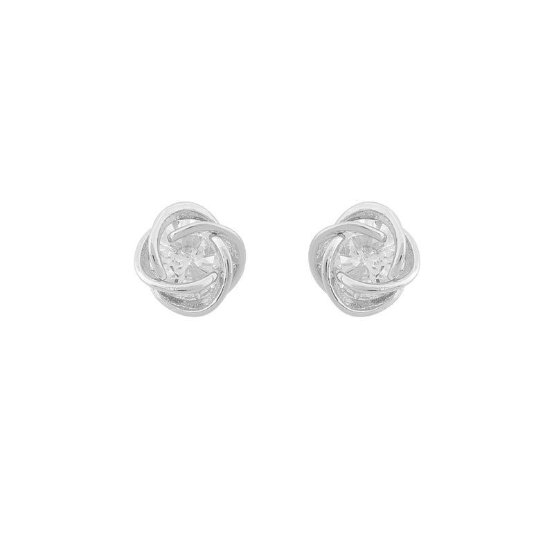 Sevilla Gemstone Twist Earrings | Silver Plated