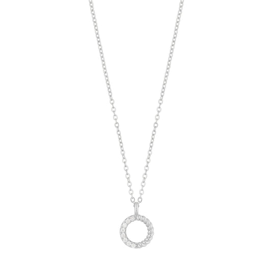 Vienna Ring Pendant Necklace | Silver Plated