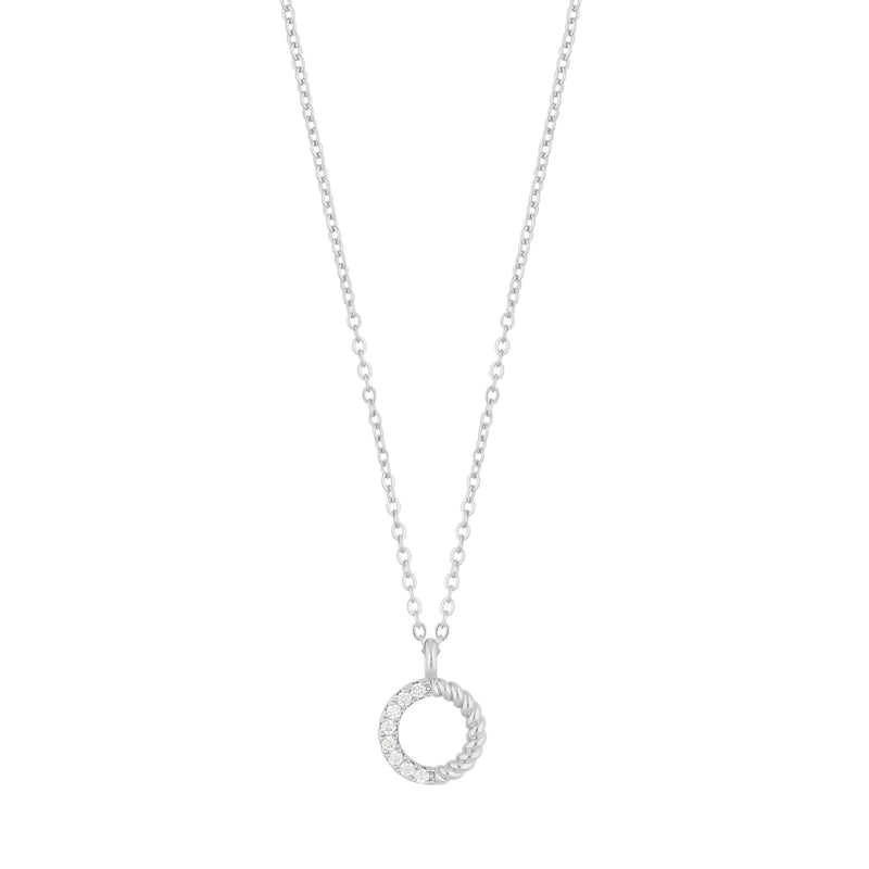 Vienna Ring Pendant Necklace | Silver Plated