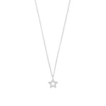 Wish Star Pendant Necklace | Silver Plated with Cubic Zirconia