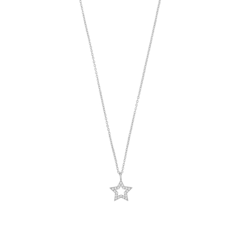 Wish Star Pendant Necklace | Silver Plated with Cubic Zirconia