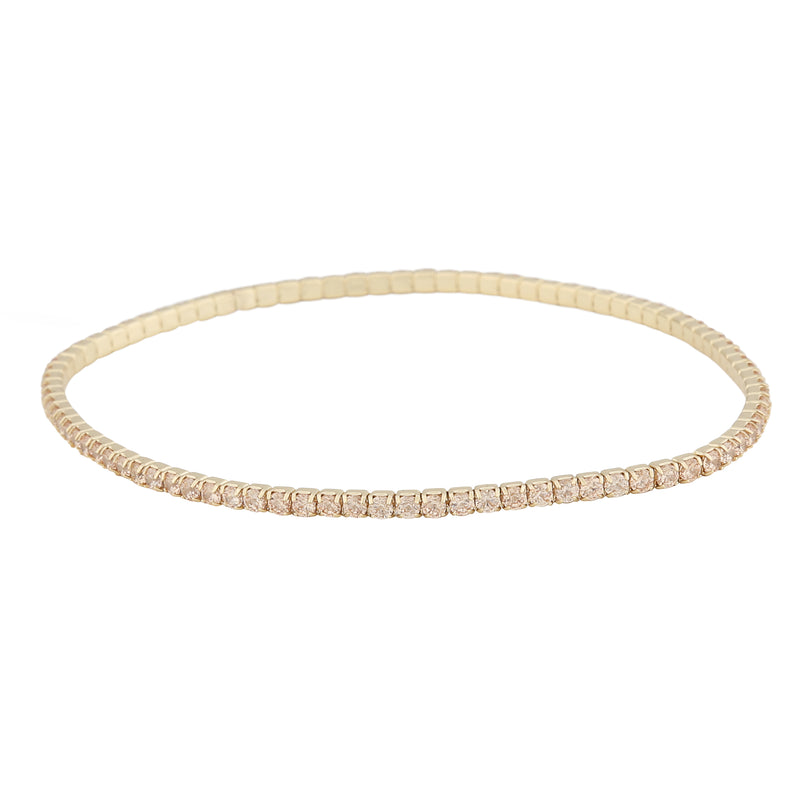 Wiz Elastic Bracelet | Gold Plated with Cubic Zirconia