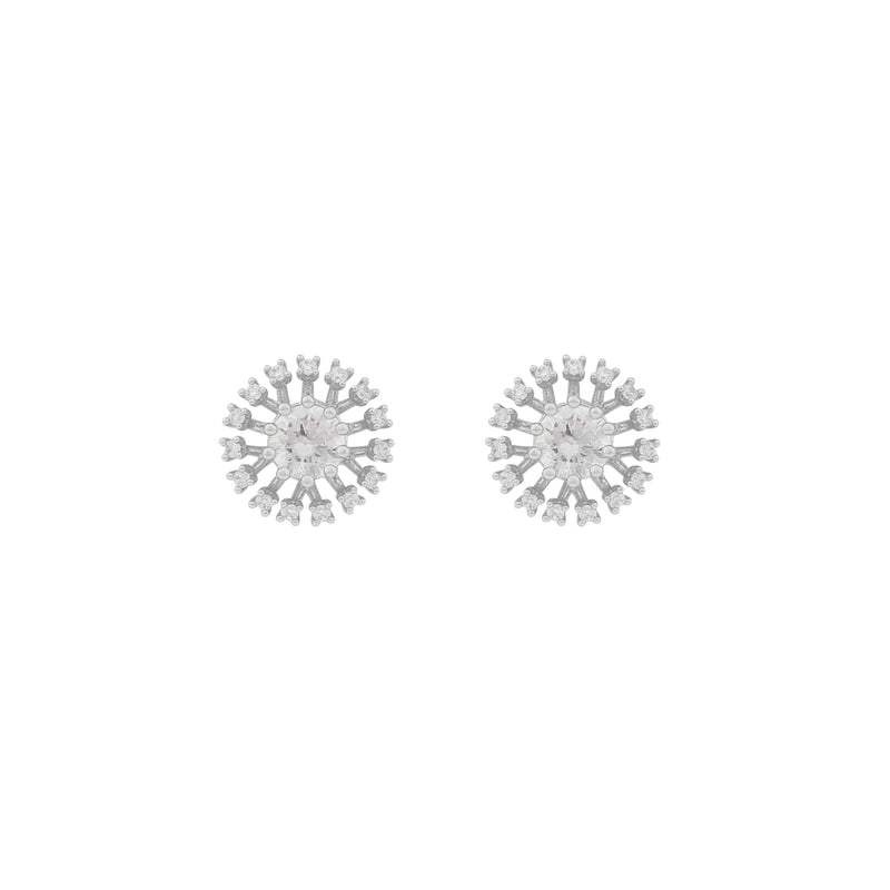 Wiz Small Earrings | Silver Plated with Cubic Zirconia