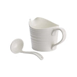 Sauce Jug & Mini Ladle | White | 1 Pint