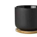 Theo Cup & Coaster | Black | 0.2L