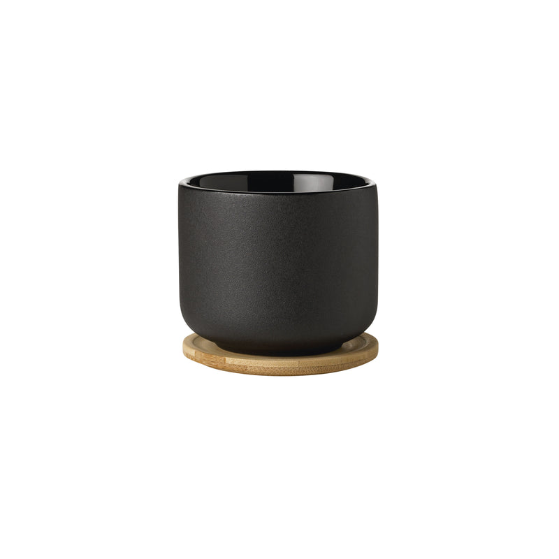 Theo Cup & Coaster | Black | 0.2L