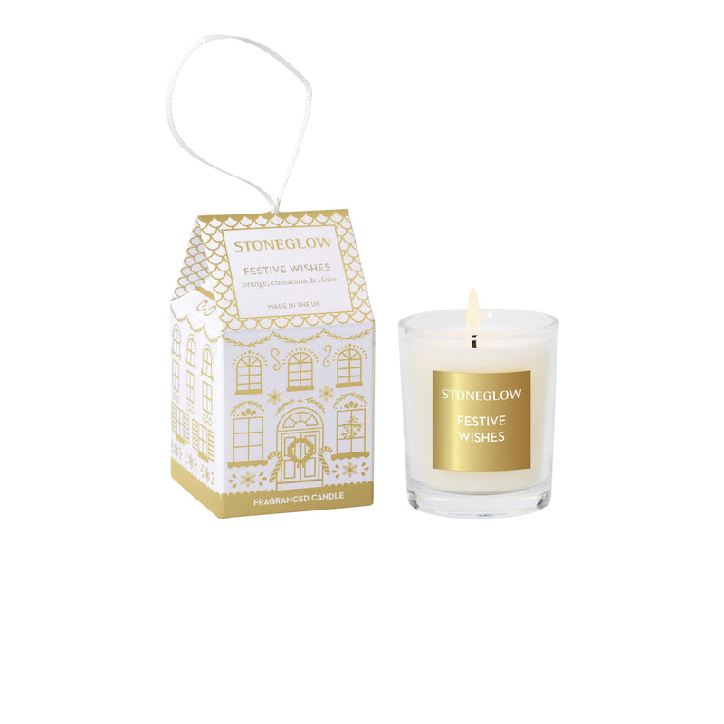 Festive Wishes Hanging Votive Candle | Orange, Cinnamon & Clove
