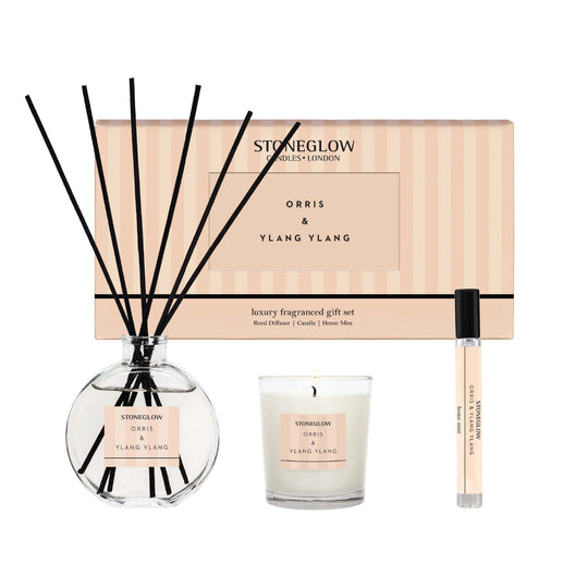 Modern Classics Gift Set | Orris & Ylang Ylang | Reed Diffuser, Candle & Home Mist