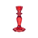 Festive Boho Taper Candle Holder | Red | 16cm