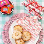 Festive Bow Napkins | Red & White | Set of 20