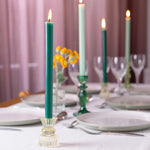 Festive Taper Candle | Green | 28cm