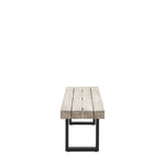 Outdoor Taranto Dining Bench | Black & Grey
