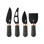 Brooklyn Cheese Knife & Block Set | Copper | 4 Piece