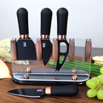 Brooklyn Cheese Knife & Block Set | Copper | 4 Piece