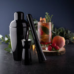 Taproom Cobbler Cocktail Shaker Set | Black | 3 Piece