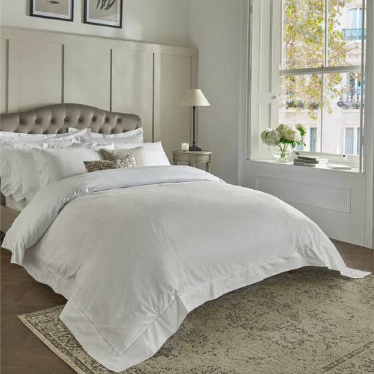 Carnaby Hemstitch 420 Bed Linen | White