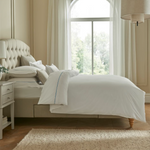 Savile Cord 220 Bed Linen | White/Blue