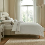 Savile Cord 220 Bed Linen | White/Navy