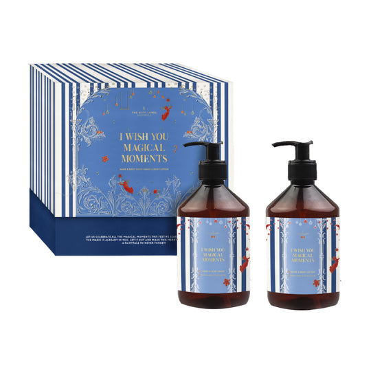 'I Wish You Magical Moments' Festive Hand & Body Gift Set | Warm Amber & Tiare Flower
