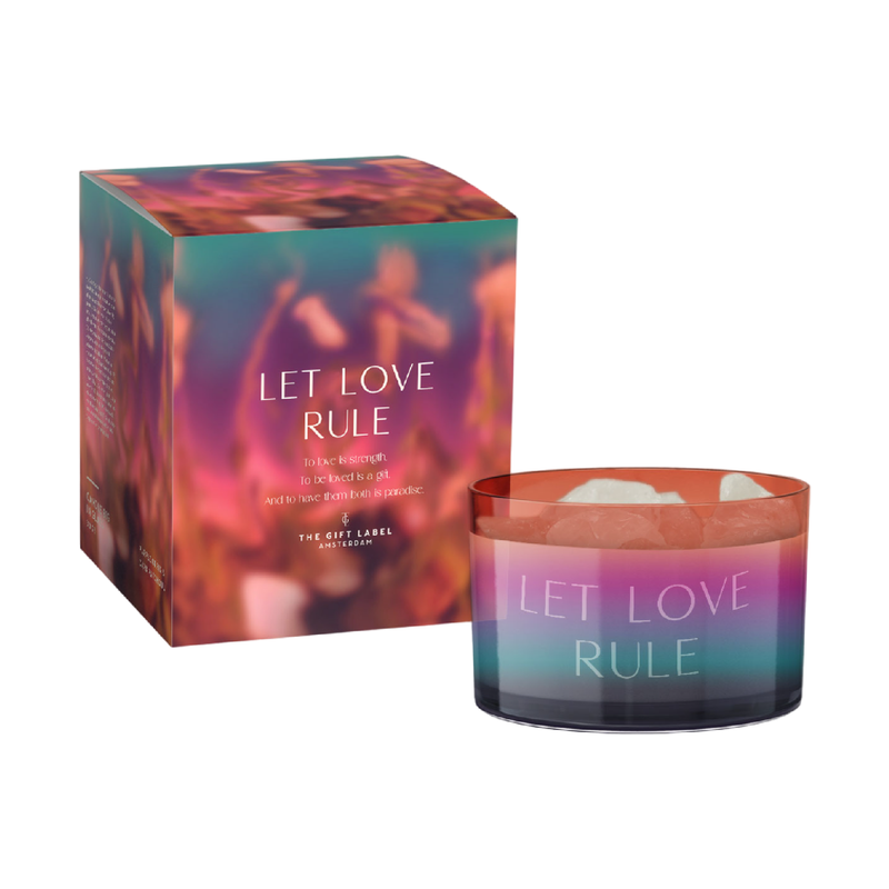 'Let Love Rule' Glass Stone Diffuser | Purple Orris & Dark Patchouli