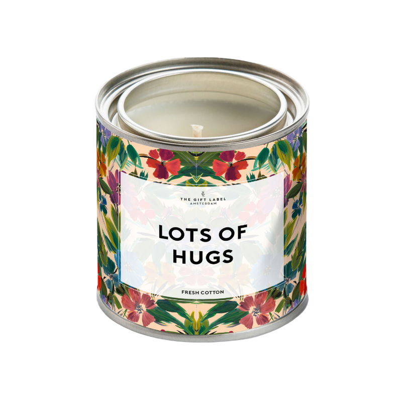 'Lots of Hugs' Candle Tin | Fresh Cotton | 310g