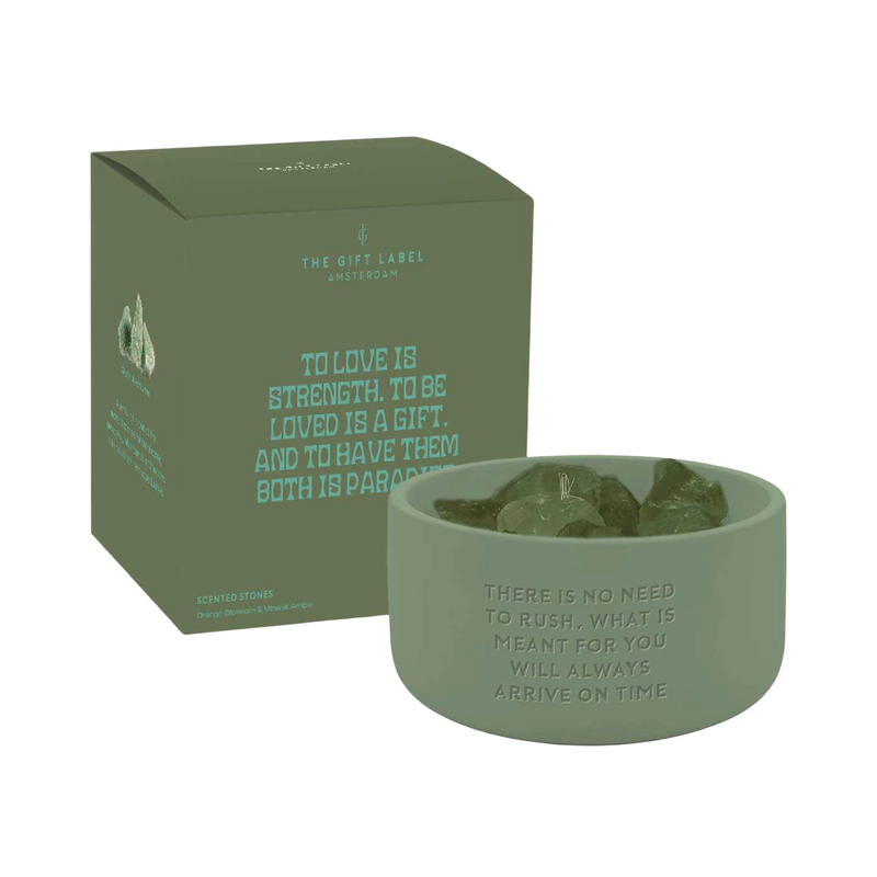 'Love Is Strength' Stone Diffuser | Fleur ‘d Oranger