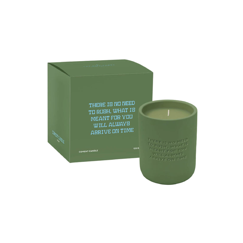 'No Need Tro Rush' Cement Candle | Orange Blossom & Mineral Amber | 170g