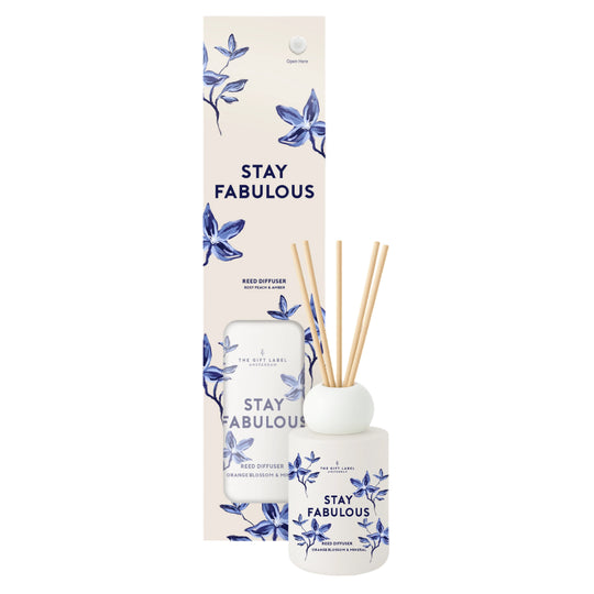 'Stay Fabulous' Reed Diffuser | Rosy Peach & Amber | 100ml