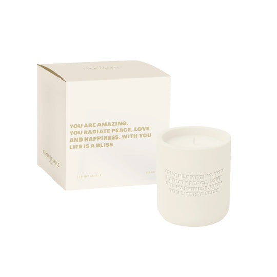 'You Are Amazing' Cement Candle | Orange Blossom & Mineral Amber | 170g